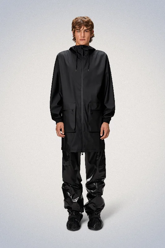 Cargo Long Jacket - Black