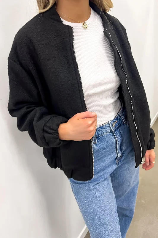 Hayley Bomber Black