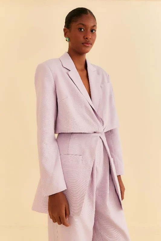 Lilac Cut Out Blazer