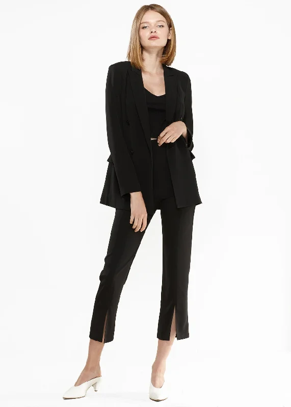 Women's Double Breasted Blazer In Black