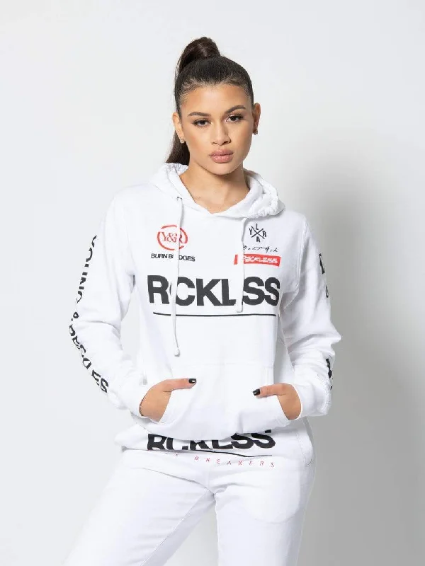 Miss Fast Track Jr Hoodie - White