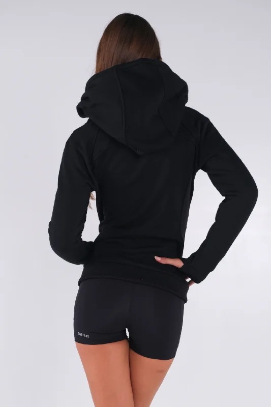 Power Zip Up Hoodie - Black