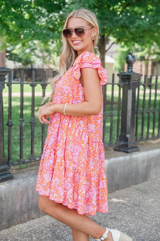 So You Say Floral Print Mini Dress