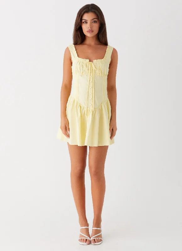 Wren Mini Dress - Yellow