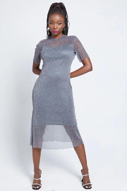 Mesh Midi Dress