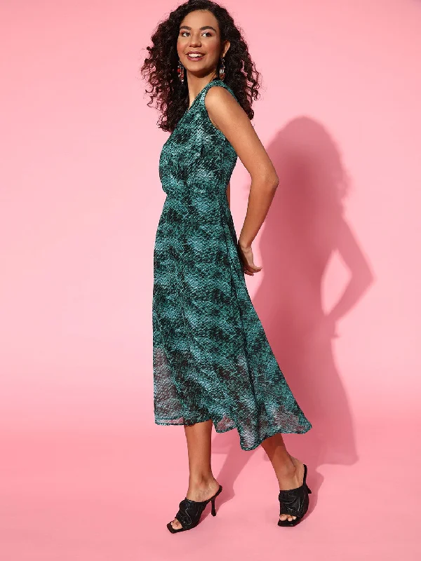 plusS Green Midi Dress