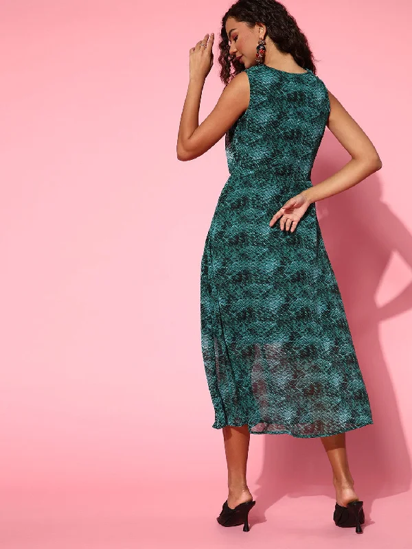 plusS Green Midi Dress