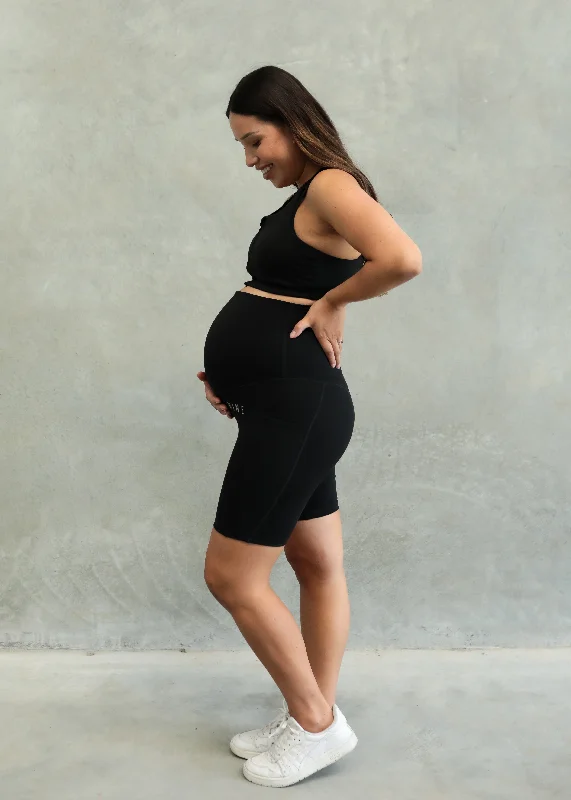 STAPLE MATERNITY BIKE SHORT ONYX