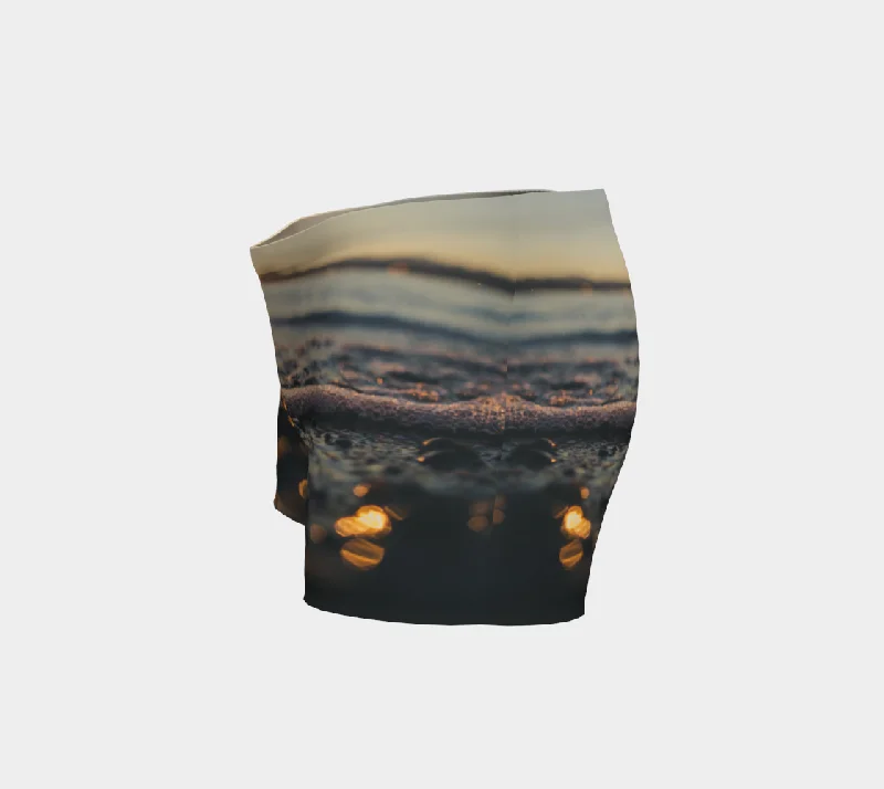 Sunset Sea Foam Workout Shorts