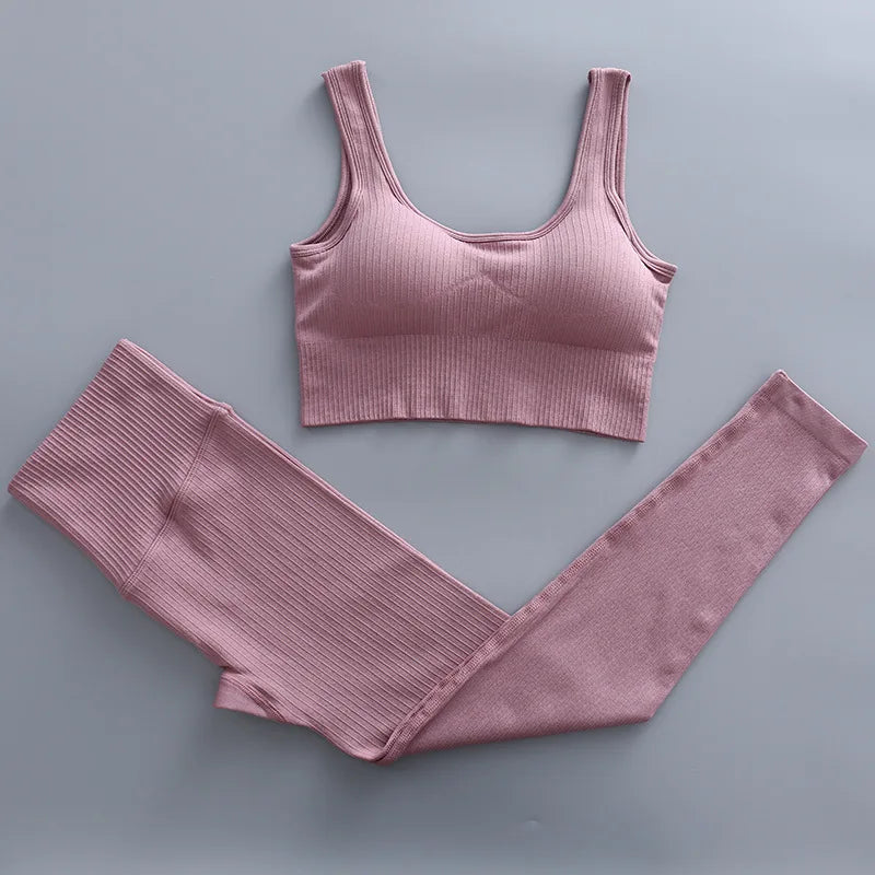 peach red bra set / M