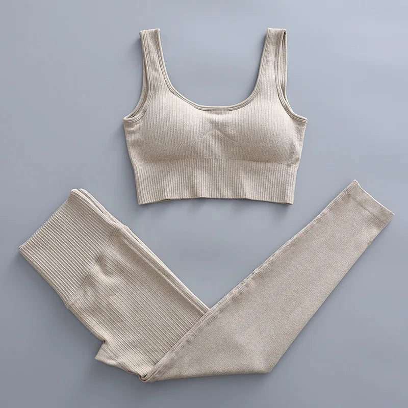 khaki bra set / M