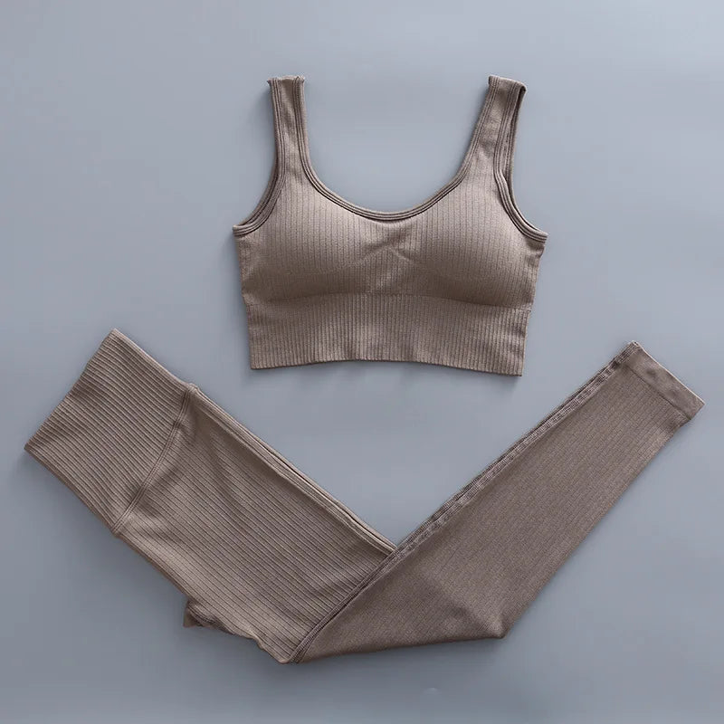 brown bra set / M