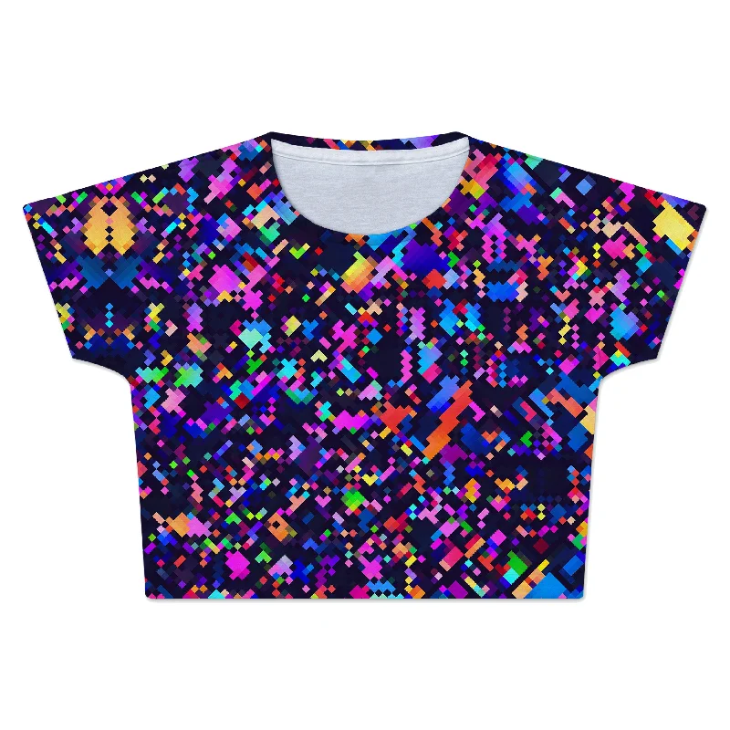 8-Bit Confetti Crop Tee