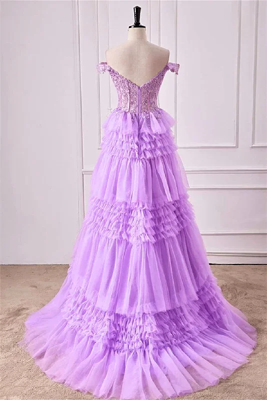 a-line-off-the-shoulder-lavender-corset-ruffle-tulle-prom-dress