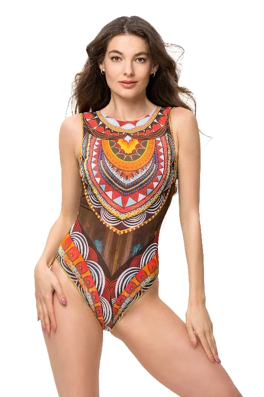 AFRICA SLEEVELESS SWIMSUIT