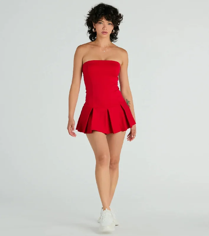 all-the-likes-strapless-pleated-ponte-romper-065031136001