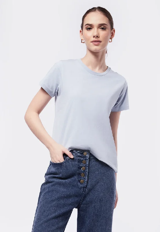 Basic Round Neck Cotton T-Shirt