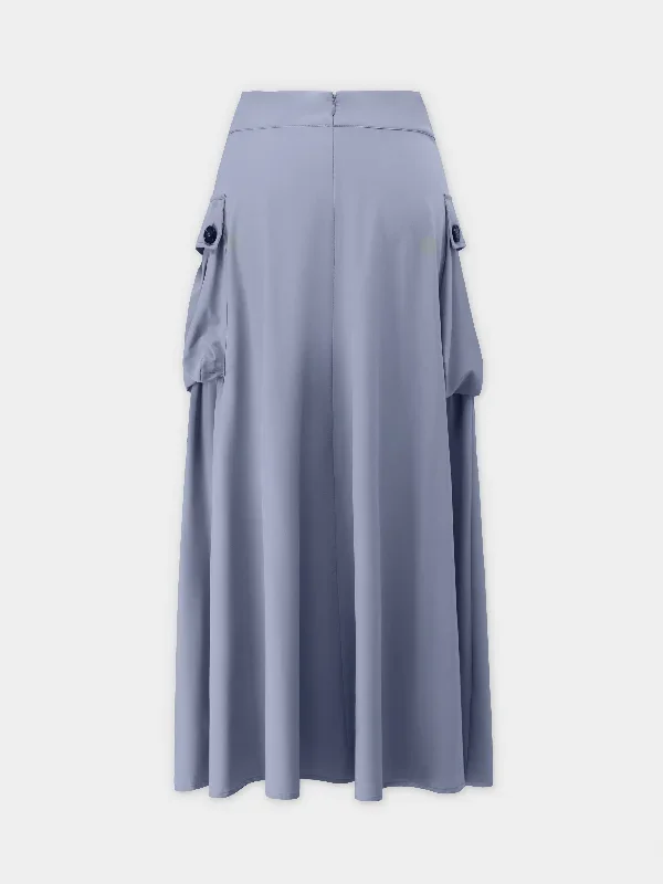 button-cargo-pocket-skirt-grey