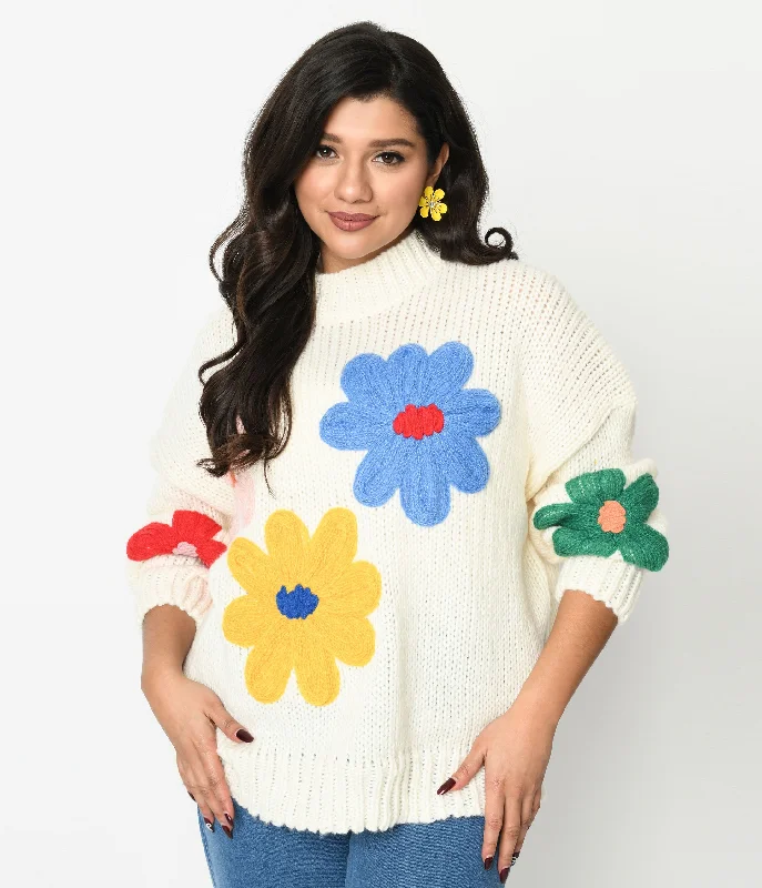 cream-3d-multicolor-floral-knit-pullover