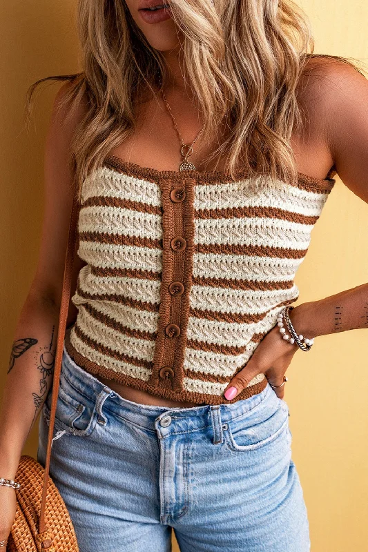 decorative-button-striped-knit-cami