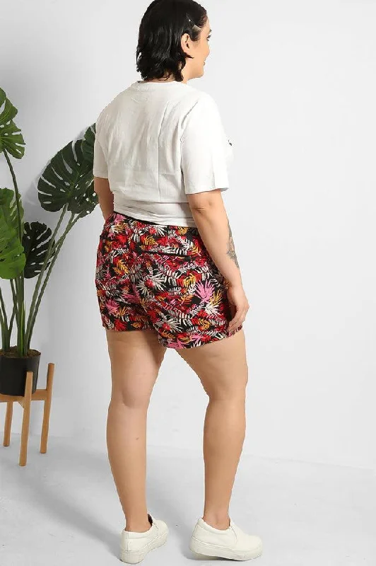 drawstring-waist-printed-summer-shorts