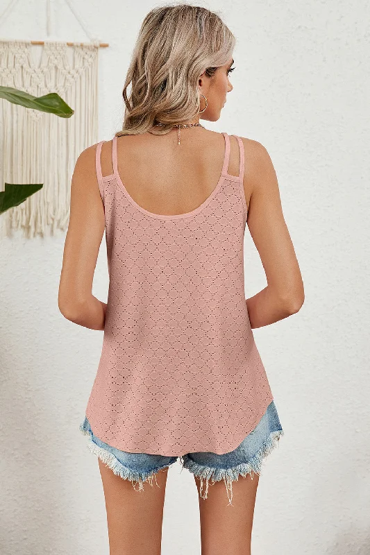 eyelet-v-neck-double-spaghetti-straps-cami