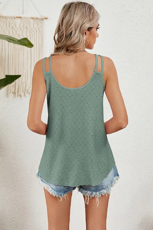 eyelet-v-neck-double-spaghetti-straps-cami