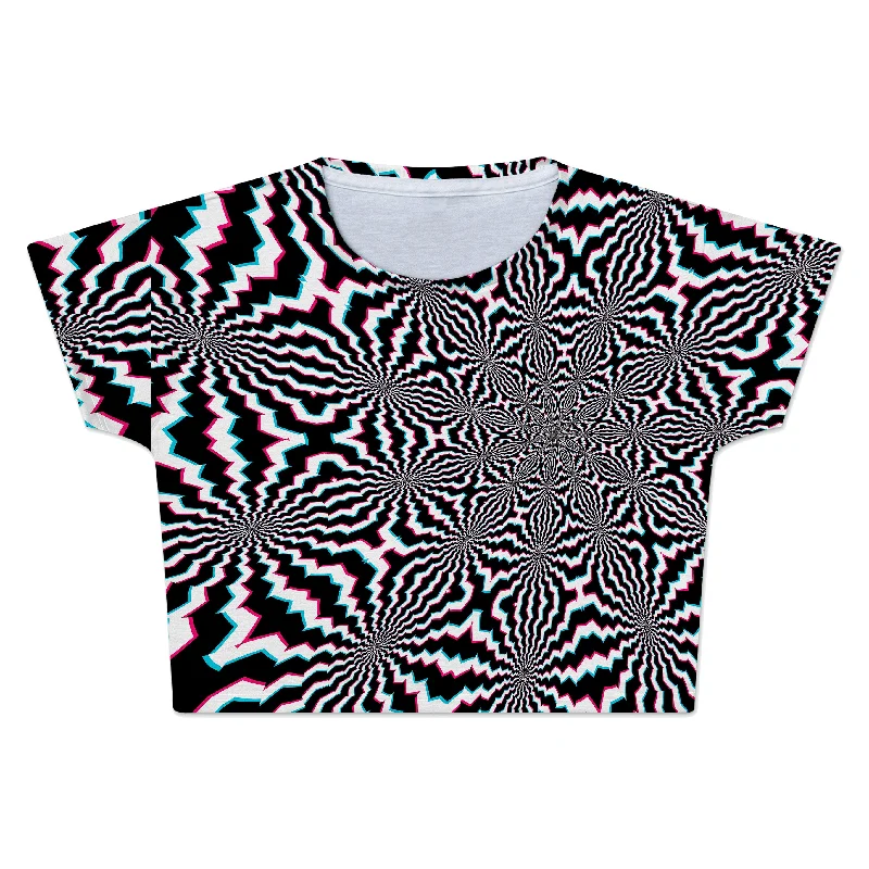 Fractal Ripples Crop Tee