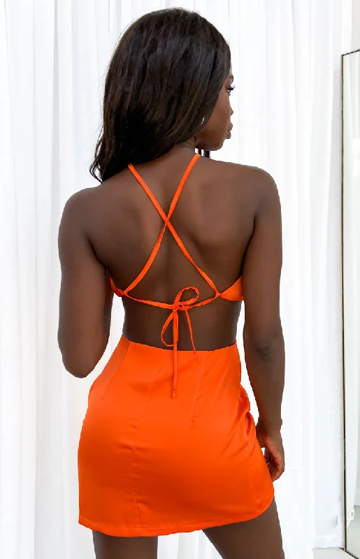 gina-orange-satin-halter-top