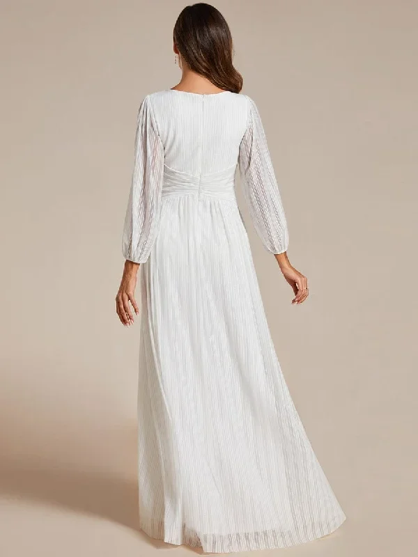 glittery-empire-waist-long-lantern-sleeves-a-line-evening-dress-ee01961