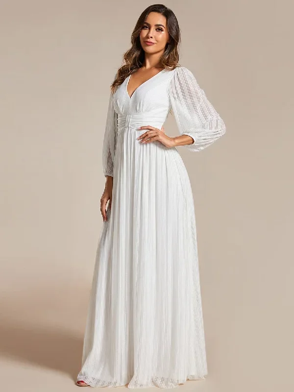 glittery-empire-waist-long-lantern-sleeves-a-line-evening-dress-ee01961