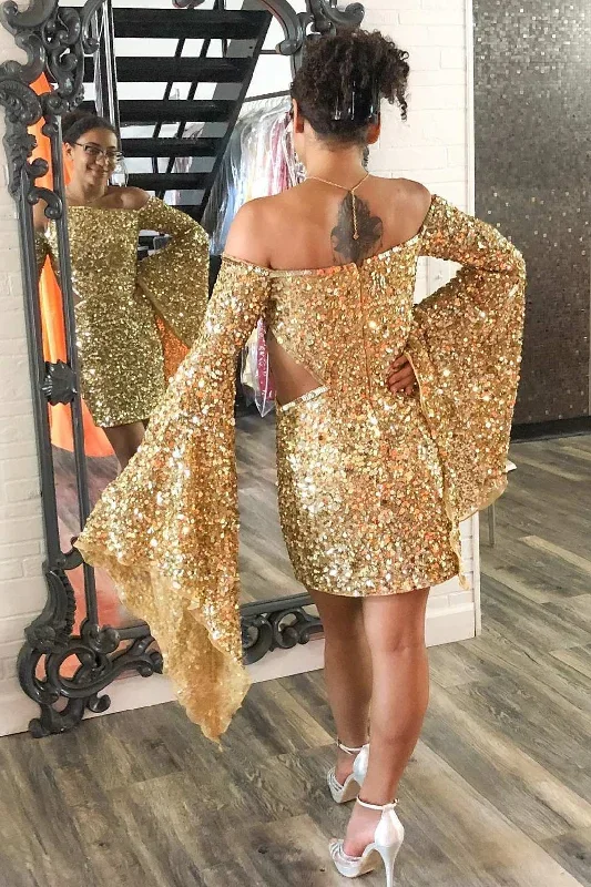 gold-sequin-long-sleeve-short-party-dress