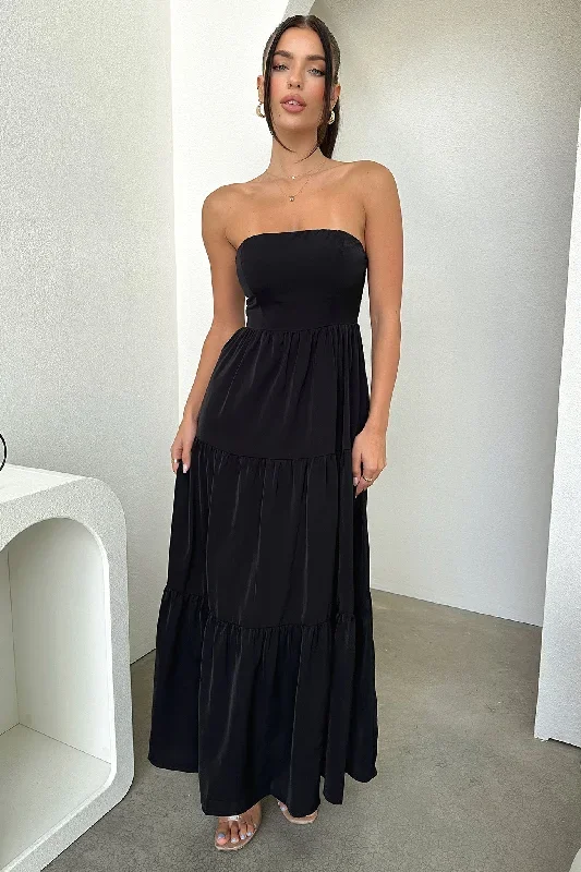 Hailey Maxi Dress - Black