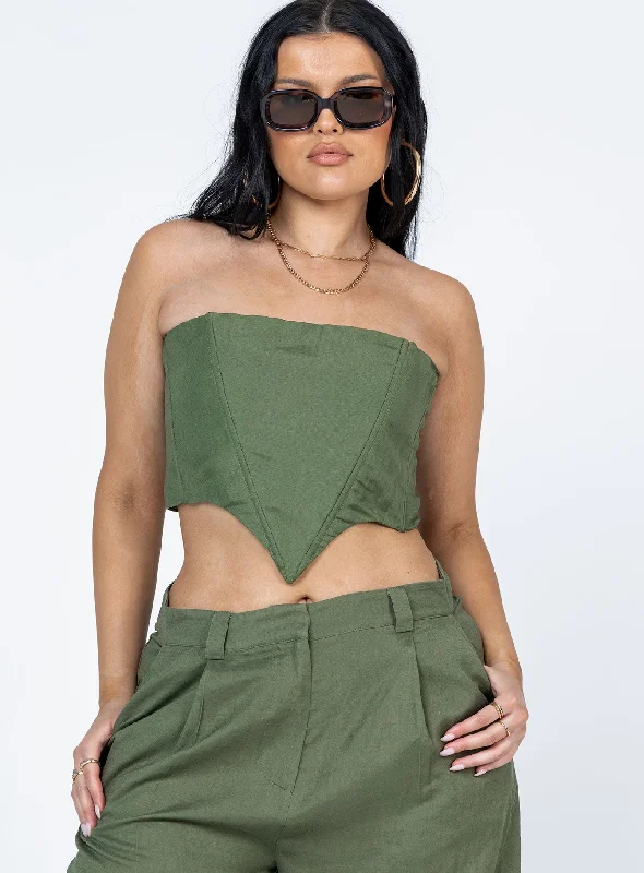 la-quinta-tube-top-khaki