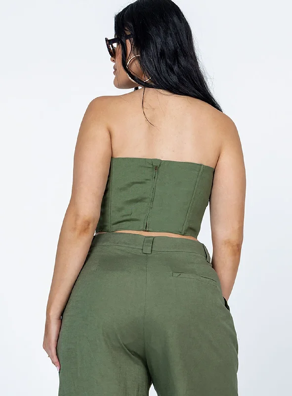 la-quinta-tube-top-khaki