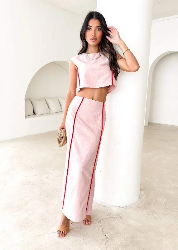 Loha Maxi Skirt - Blush