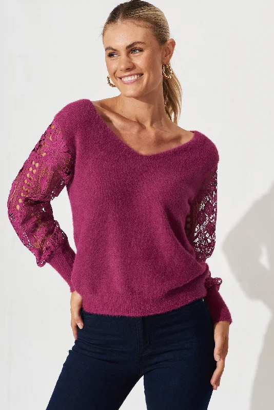 marita-knit-in-magenta-lace-detail-wool-blend