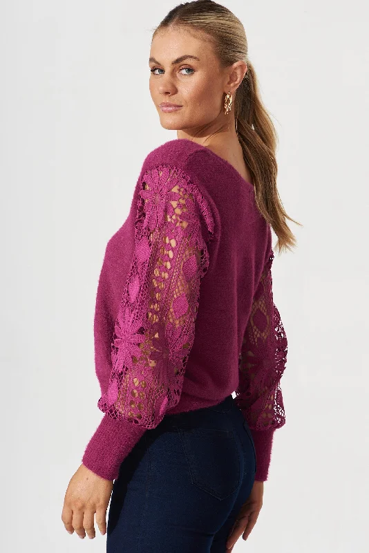 marita-knit-in-magenta-lace-detail-wool-blend