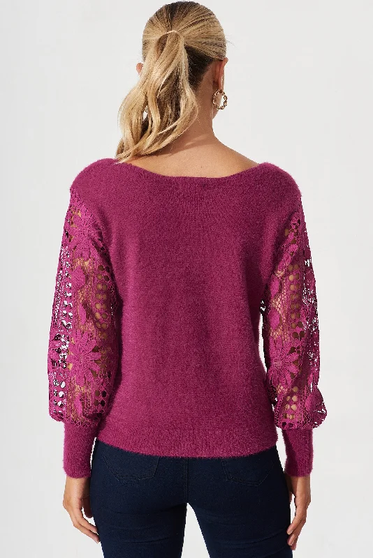 marita-knit-in-magenta-lace-detail-wool-blend