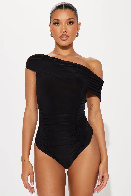 Michelle Off Shoulder Bodysuit - Black