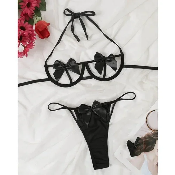 new-sexy-fashion-underwear-set-pajamas-garter-sexy-bowknot-thong-lingerie-set-erotic-underwear