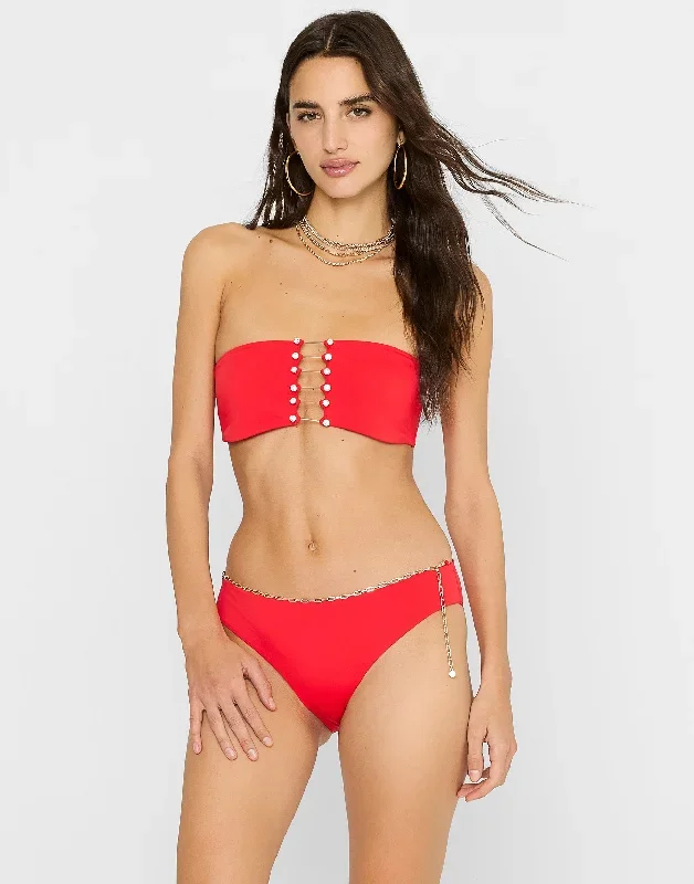 Noelani Bandeau Top - Red