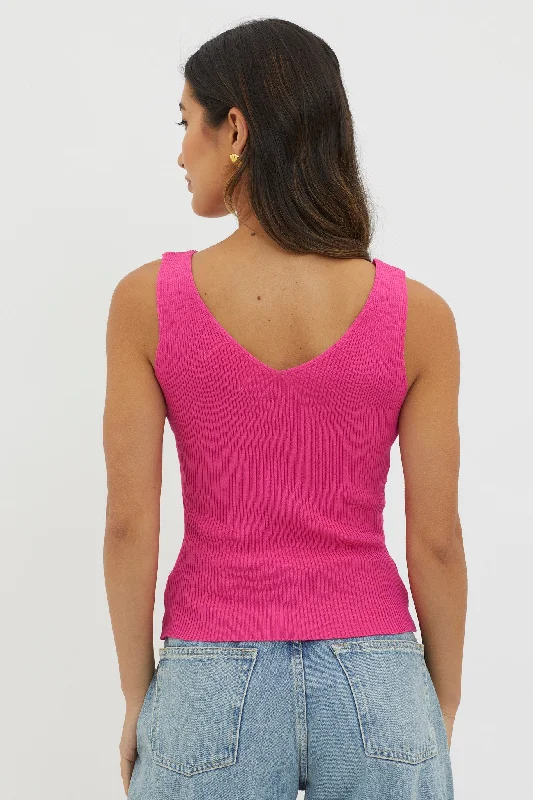 off-duty-v-neck-ribbed-knit-top-hot-pink