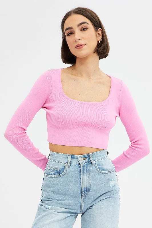 pink-knit-top-long-sleeve-crop-kn14024-40ub