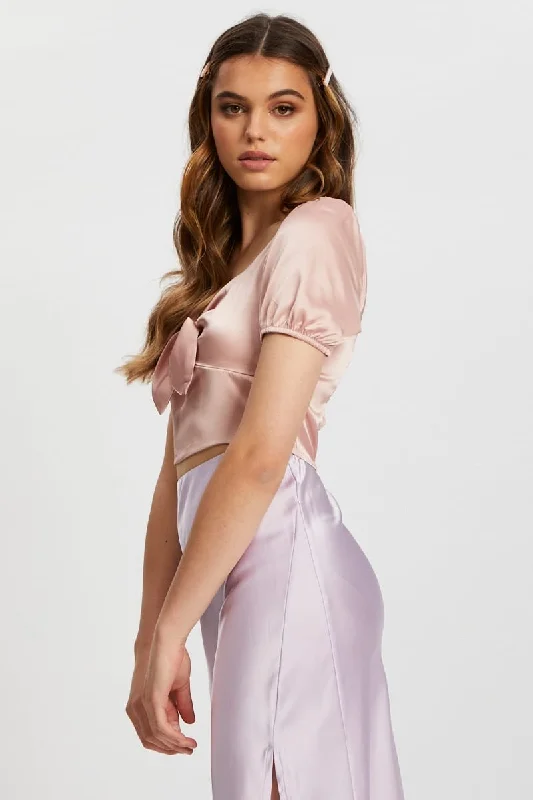 pink-satin-puff-sleeve-crop-top-wc10823-80b