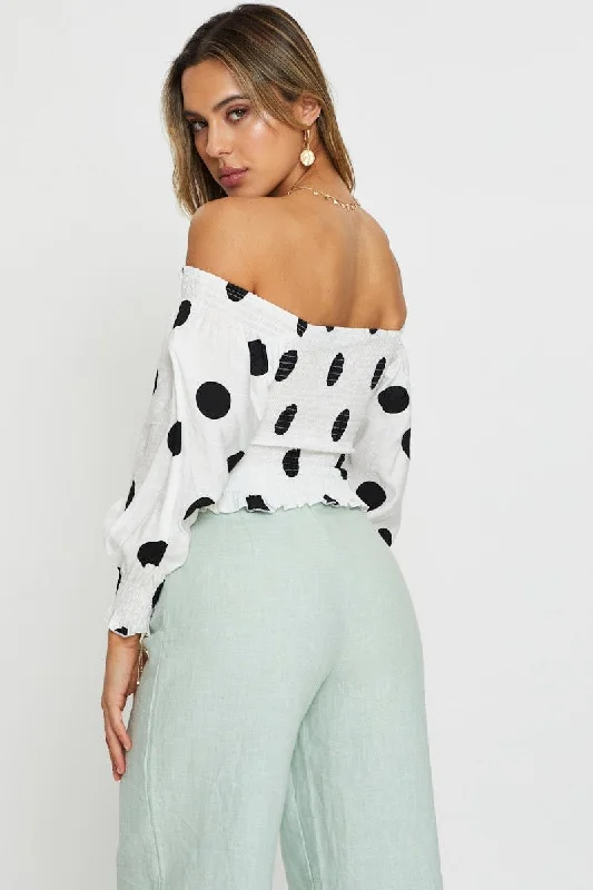 polka-dot-crop-top-long-sleeve-off-shoulder-wc1752-10mb