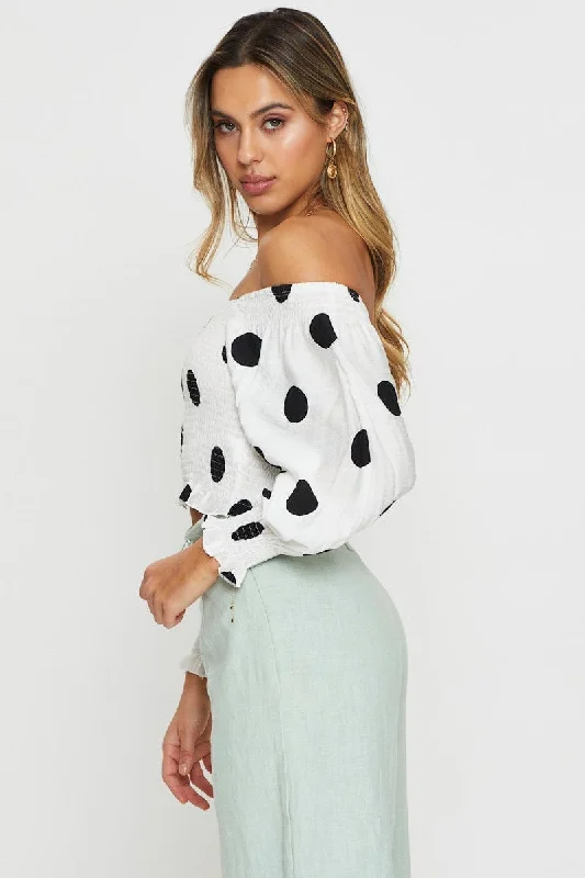 polka-dot-crop-top-long-sleeve-off-shoulder-wc1752-10mb