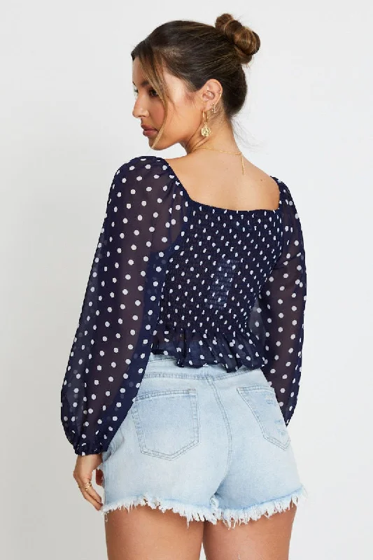 polka-dot-crop-top-long-sleeve-wc8914c-f