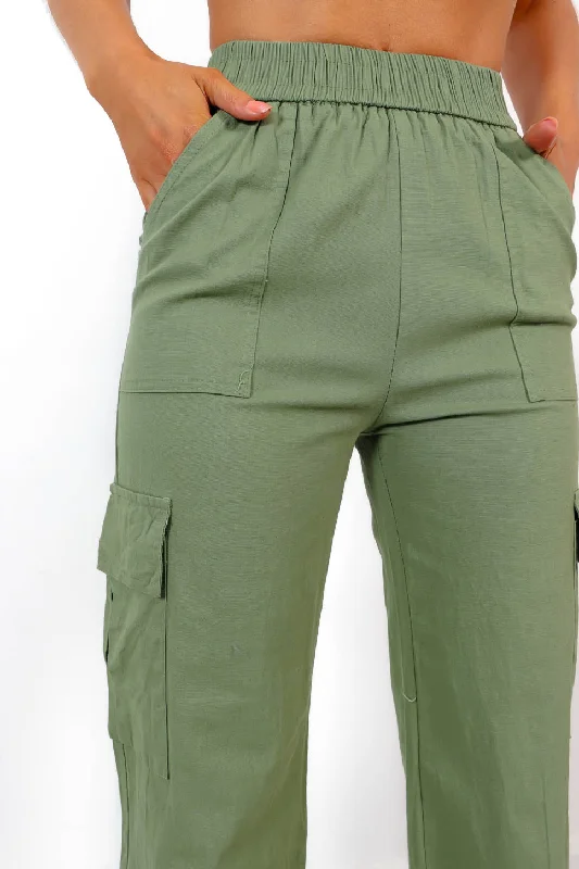 precious-cargo-khaki-wide-leg-cargo-style-trousers