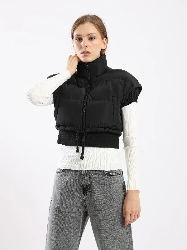 Puffer Jacket - High Neck - Short Sleeves